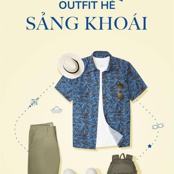 Áo màu ngắn tay vạt ngang