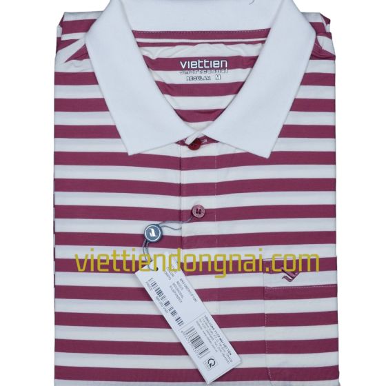 áo thun polo viettien kẻ ngang